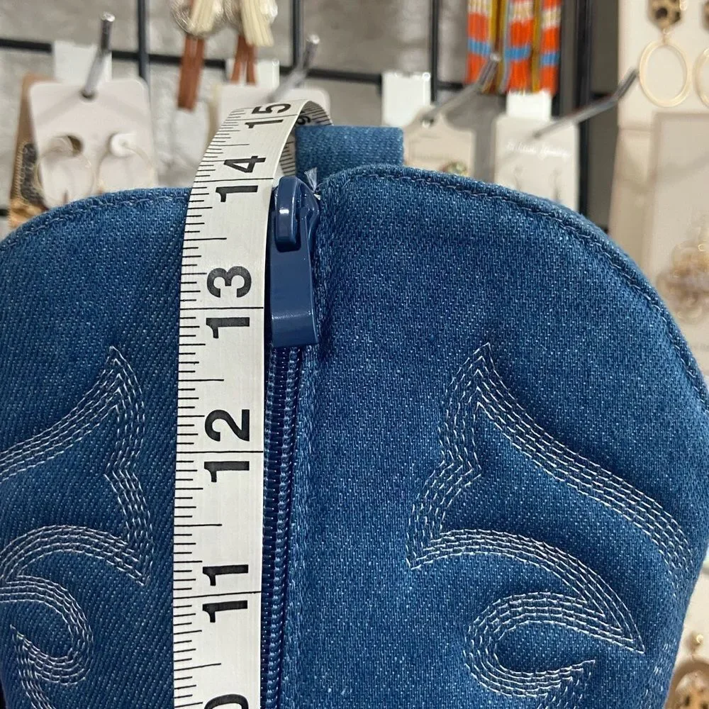 Just arrived blue denim cowboy boots - Picture 5 of 13